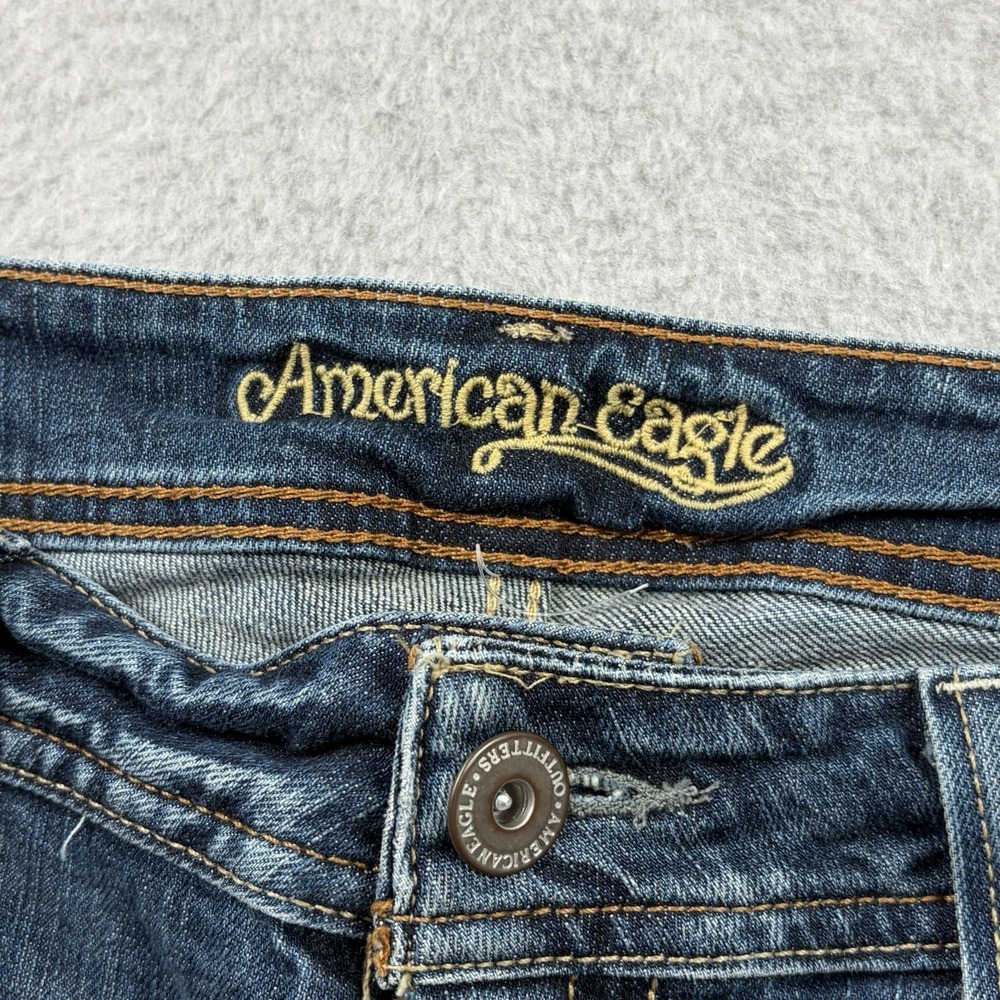 Vintage American Eagle Jeans Womens 8 Blue Artist Bootcut Low Rise Stretch Y2K - Picture 4 of 9